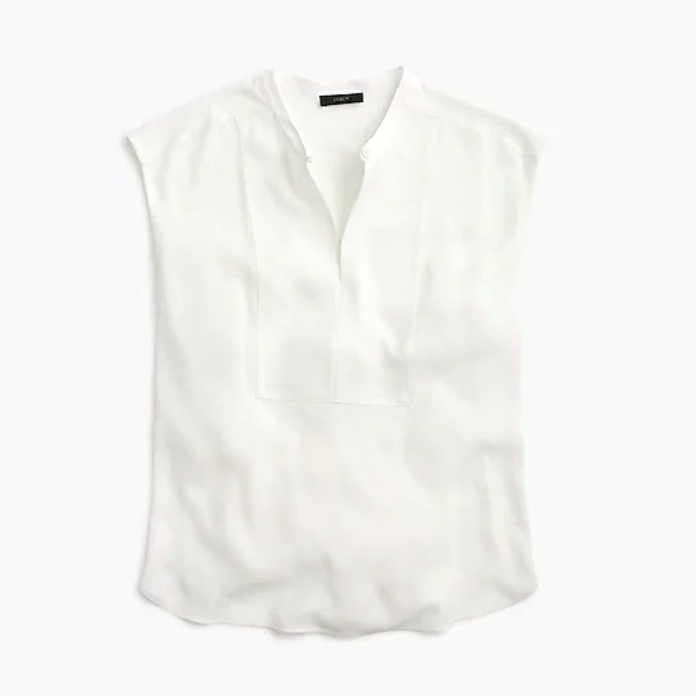 J. Crew Drapey Cap-Sleeve Top